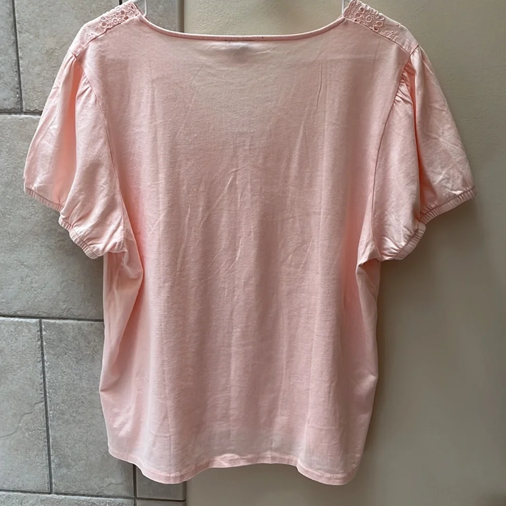 J.Crew cotton top with eyelet lace yoke - Picture 4 of 8